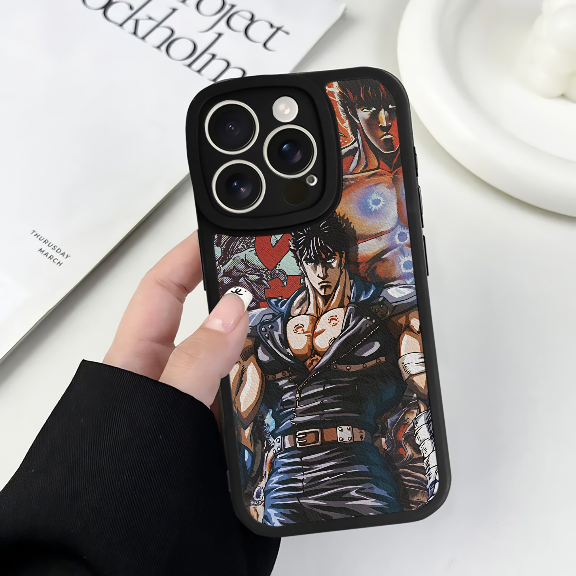 （画像用） 北斗の拳 Fist of the North Star 【iPhone 16シリーズ対応】シリコンスマホケース（レザー調） 材質：シリコン
